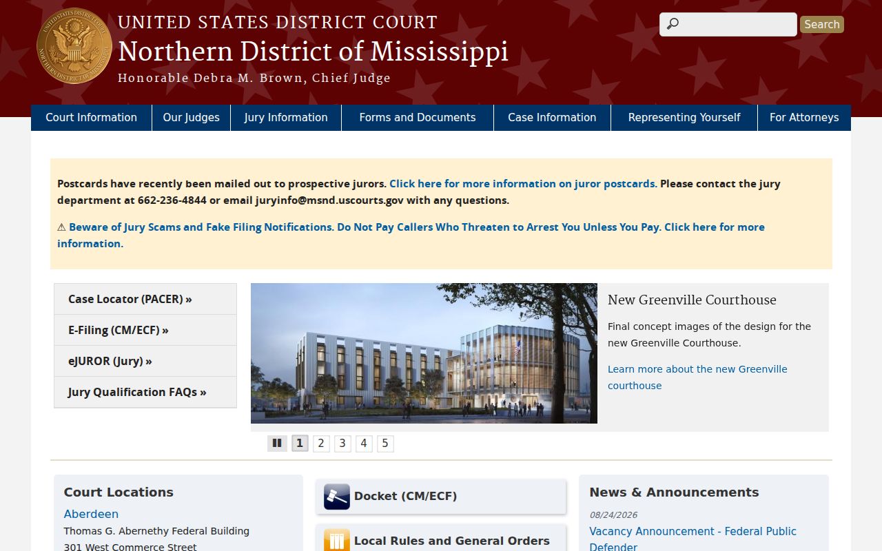 Prentiss County court docket federal court jurisdiction context