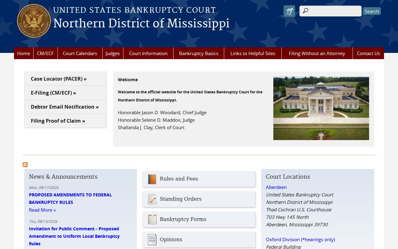 Prentiss County court docket Northern District bankruptcy court context